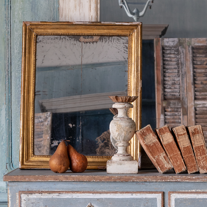 Louis XVI Mirror with Beaded Fillet