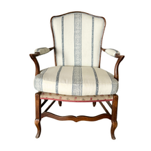 Provencal Walnut Armchair with New Designer Fabric, circa 1800