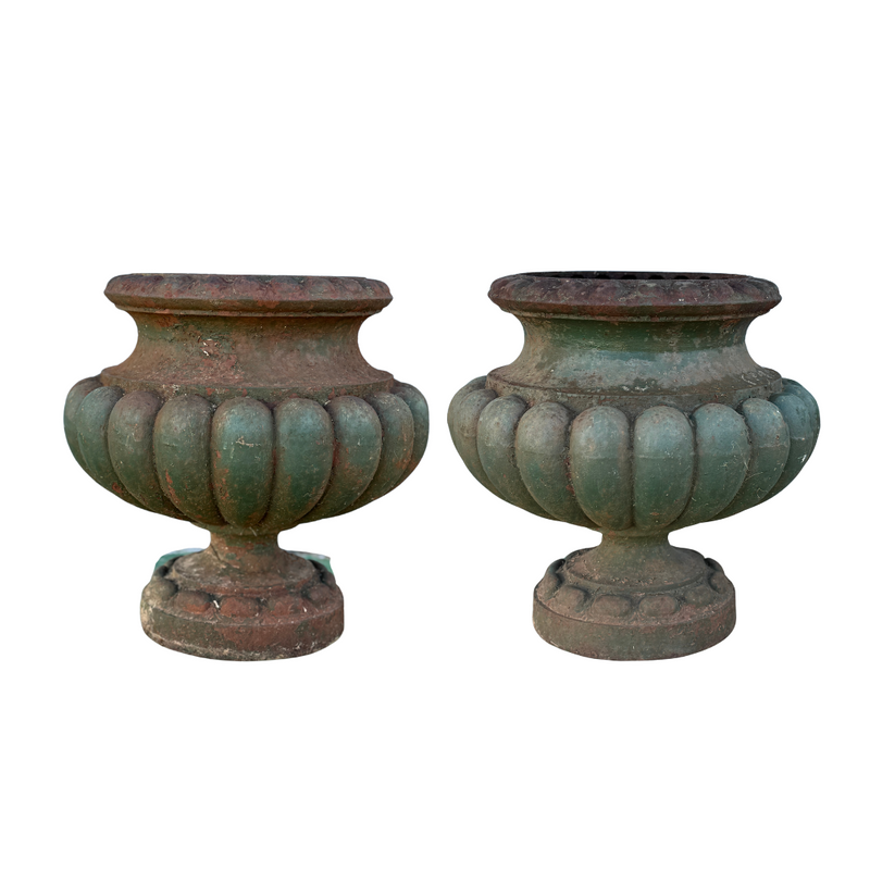 Pair of Green Urns c. 1900