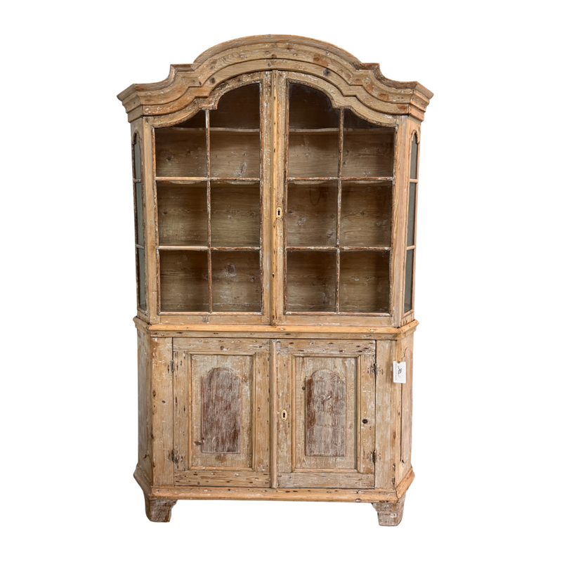 China Cabinet circa 1800 with Original Glass