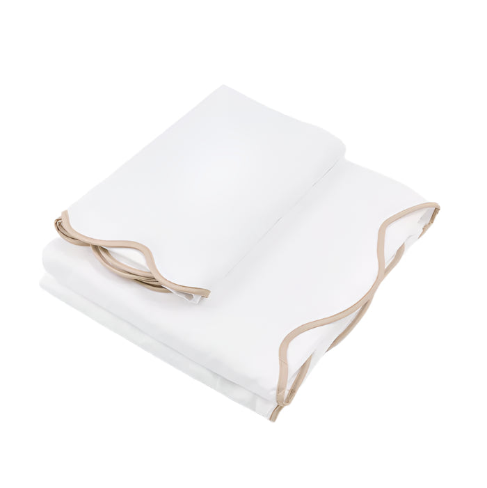 Alexandra Wavy Scalloped Bed Linen Pillowcase Pair