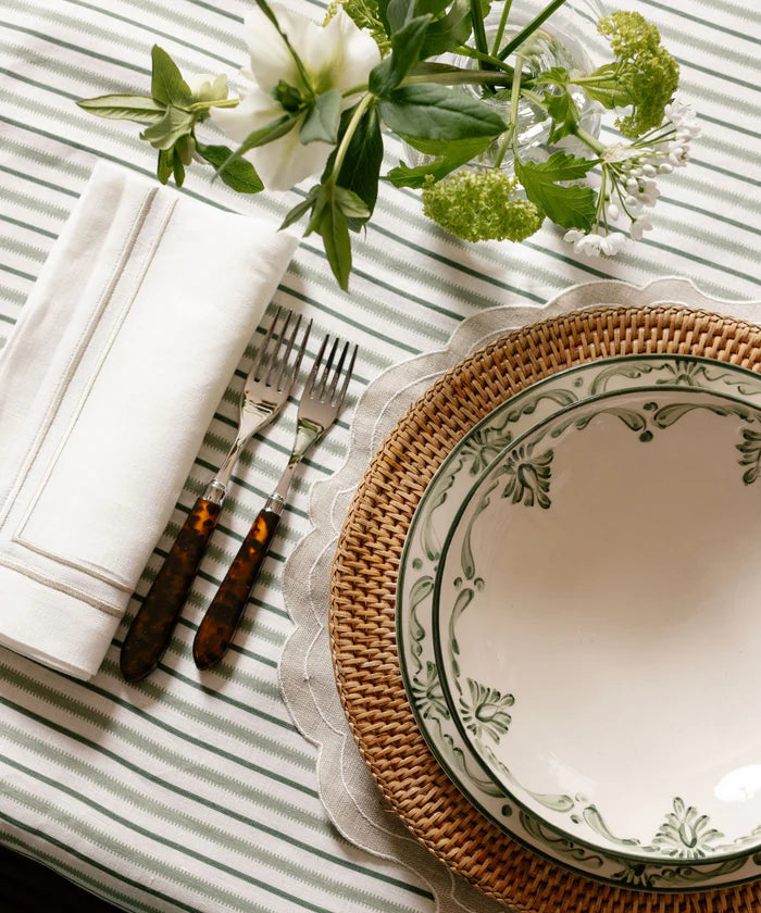 Nimes Striped Linen Tablecloth