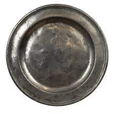 Antique Pewter Charger Plate,  Plays de Loire - Medium
