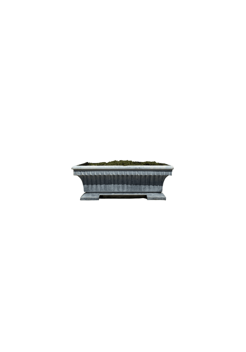 Antique French Blue Zinc Footed Planter