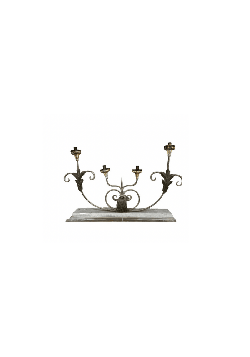 Circa 1700 Pair of Italian Candelabras on Acrylic Base