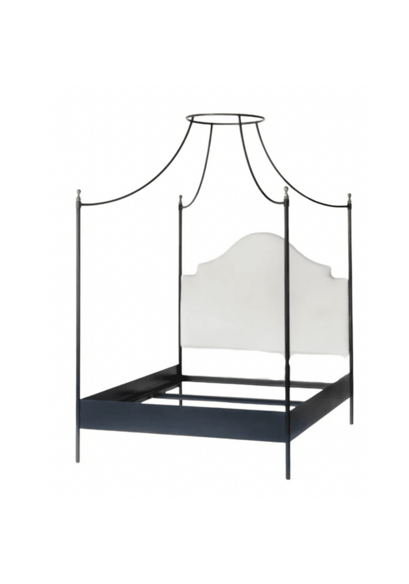 Julia Linen-Upholstered Canopy Bed