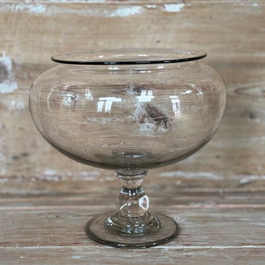 19th C Glass Leech Bowl, Large
