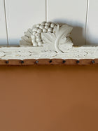 Antique Swedish Settee Updated in Tobacco Leather