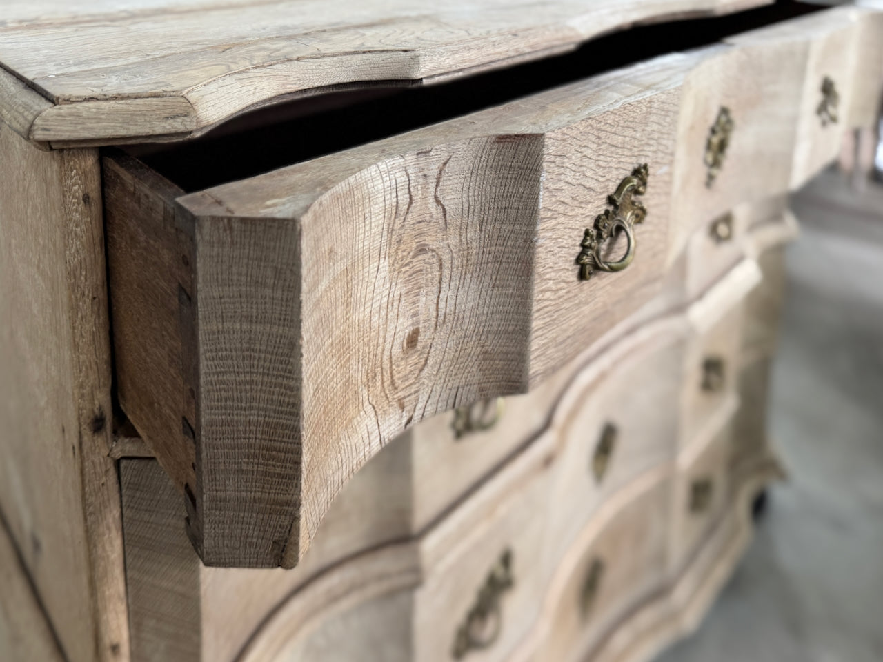 Circa 1800 -1850 Danish Bleached Oak Commode