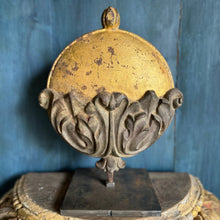 Antique Belgian Gilded Orb Fragment on Stand