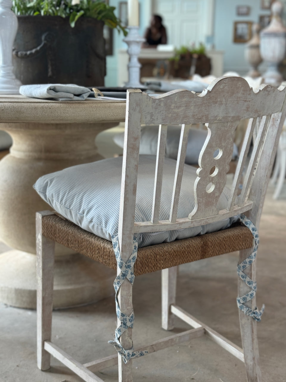 Swedish Rush Seat Chairs, Set of 4, Vintage Circa 1950's