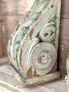 Pair of Antique Belgian Console Bases in Carved Wood