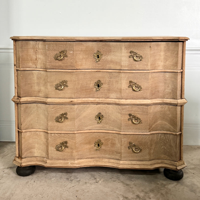 Circa 1800 -1850 Danish Bleached Oak Commode