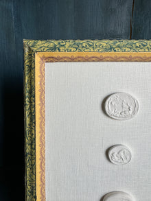 Intaglios Mounted on Linen in Handmade Frame