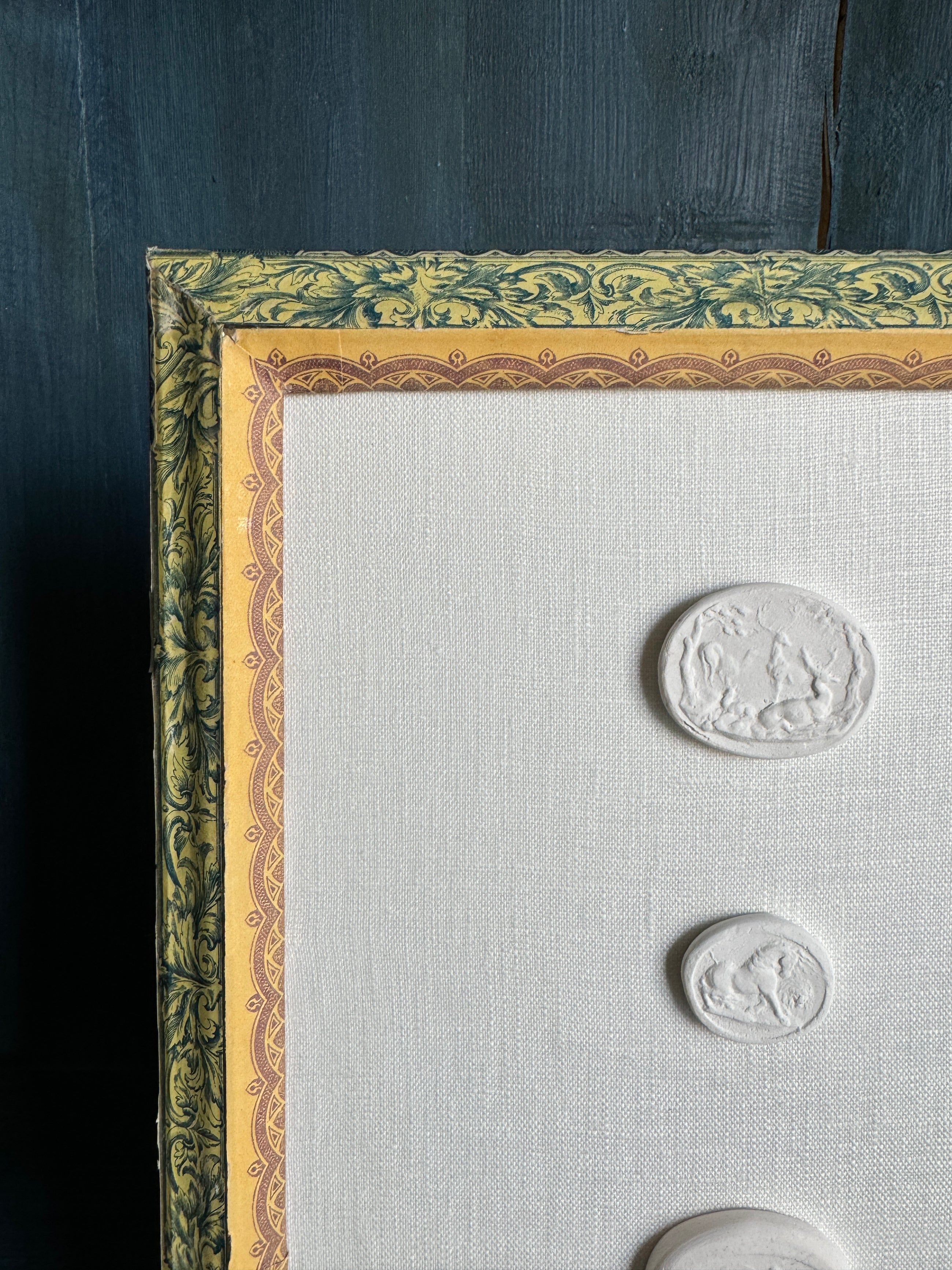 Intaglios Mounted on Linen in Handmade Frame