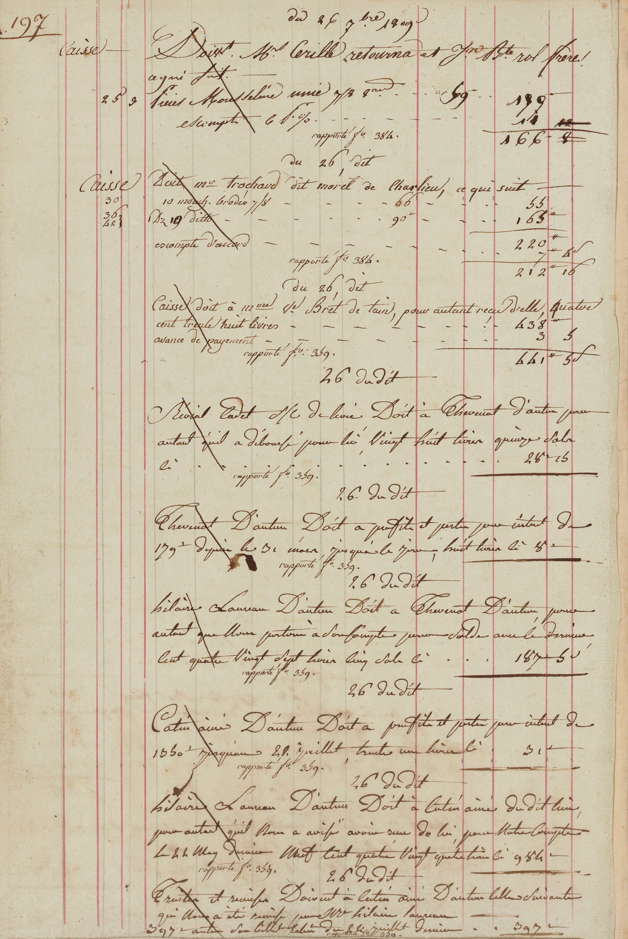 Antique French Ledger Print Book Covers (set of 6)