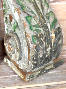 Pair of Antique Belgian Console Bases in Carved Wood
