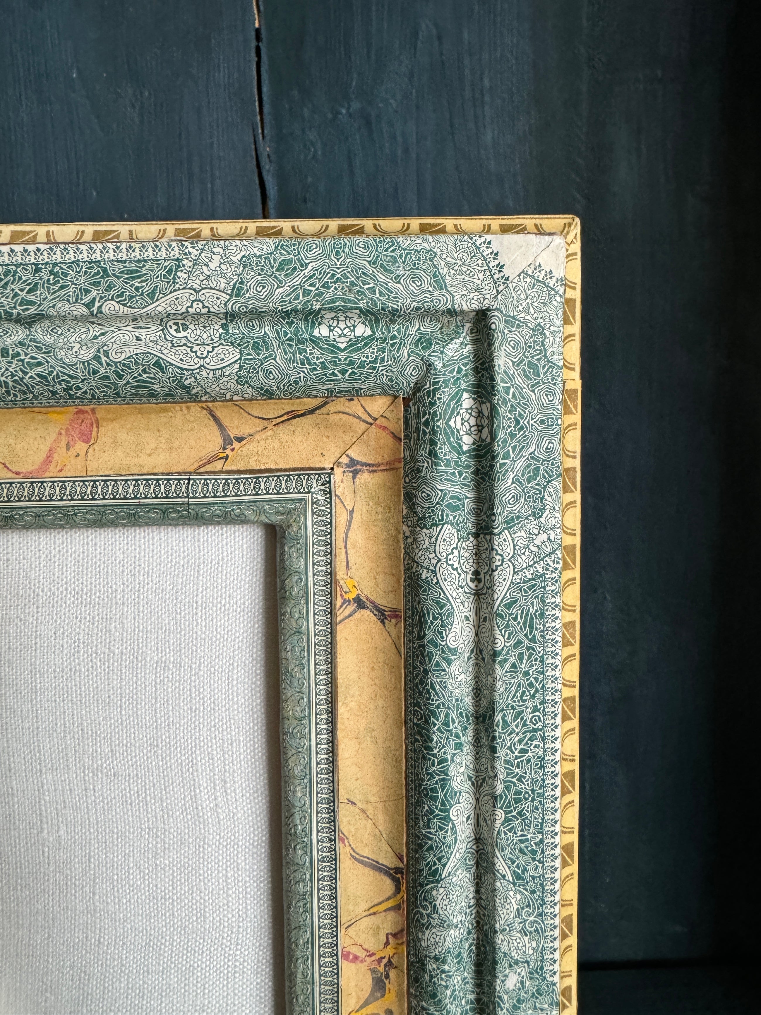 Plaster Fragment Mounted on Linen in Handmade Frames