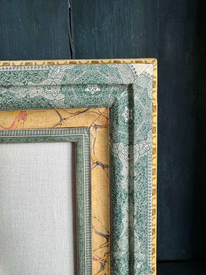 Plaster Fragment Mounted on Linen in Handmade Frames