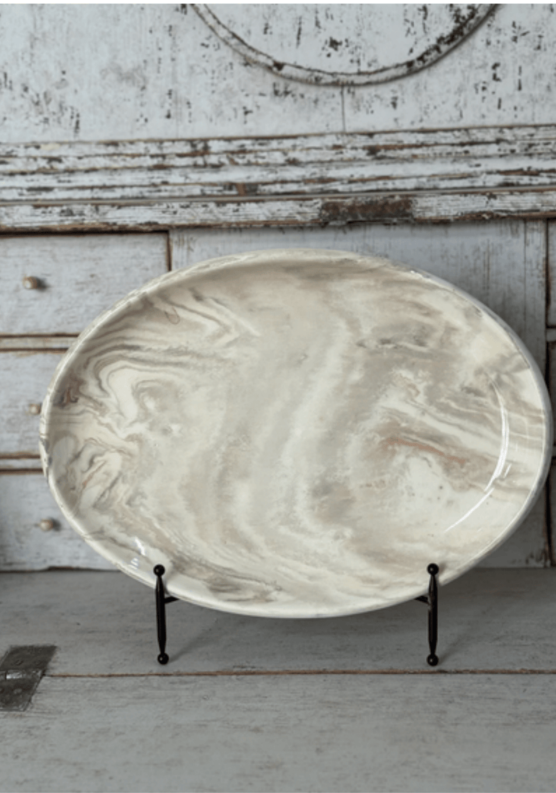 Vintage Marbelized Pichon d'Uzes Platter